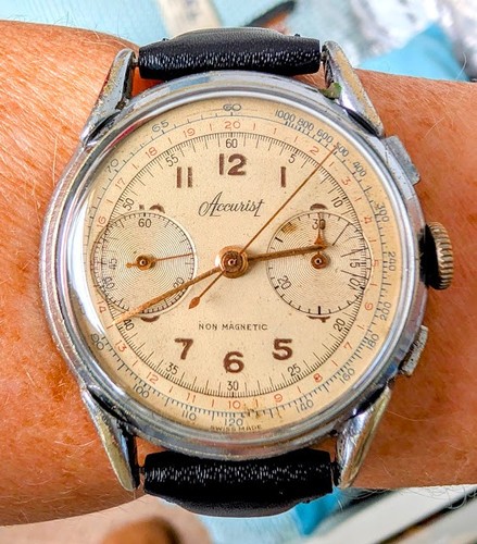 Gents swiss 1940s accurist - ss,