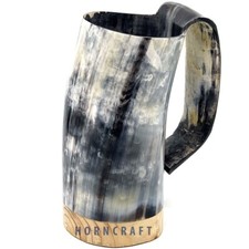 Ox Horn Beer Tankard Soldiers Mead Mug Cup | Viking Cup | Drinking Horn Mug