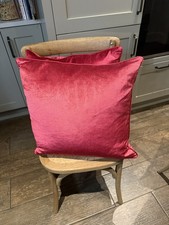 Laura Ashley NIGELLA Pair Of Velvet Cushions In Cranberry  50 Cm
