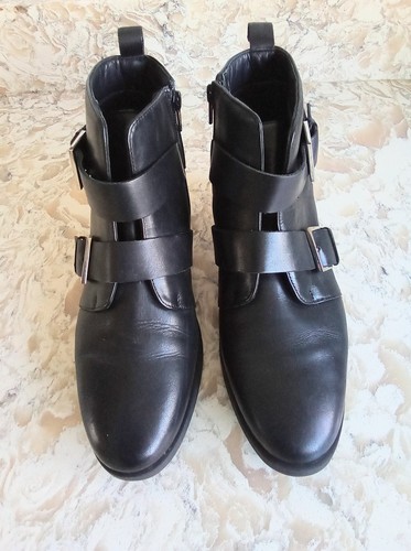 Joules black leather - leather, boots