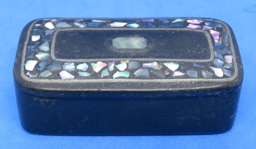 Wood abalone shell - wood, vintage