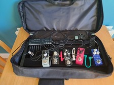 Harley Benton pedal board with mooer pedals and nordell power supply