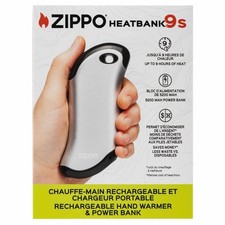 Zippo HeatBank 9s Rechargeable Hand Warmer 6 Heat Settings & Power Bank 5200 mAh