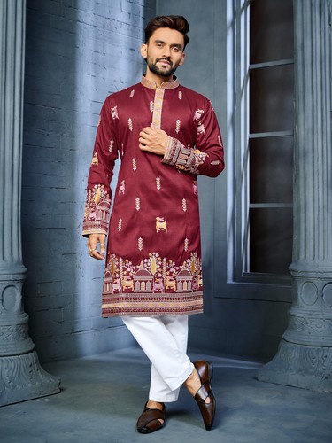 Men maroon embroidered - men’s,