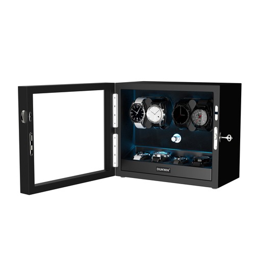 Black automatic watch winder - black, 4