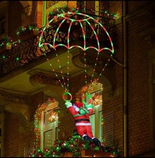 Christmas Decorations LIGHTS. USB LED 8 modes Santa Claus parachute light.