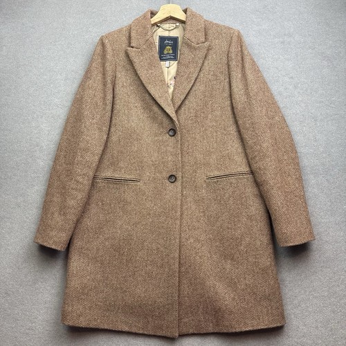Joules tweed coat camel - uk,