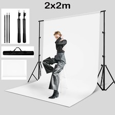 2x2M Photography Photo Studio Background Support Stand Kit Screen Backdrop Set