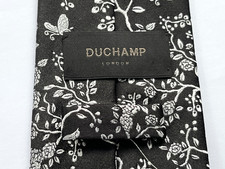 DUCHAMP Silk Tie Black And
