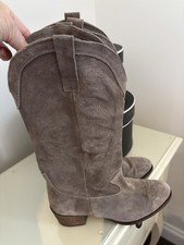 Unbranded Taupe Suede Western