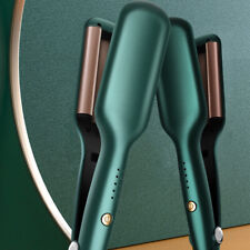 Hair Salon Ceramic 3 Triple Barrel Curling Iron Curler Wand Tong Hair Waver New