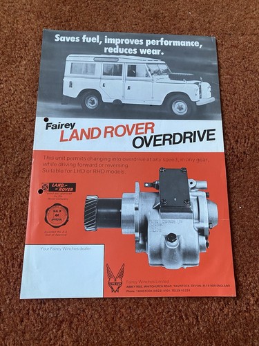 Land rover fairey overdrive - fairey,
