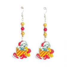 ** Cute Christmas cartoon|dalmation|puppy Inspired  Dangle Earrings **Handmade**