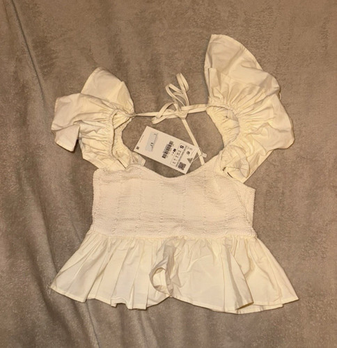 Zara white smocked - zara,