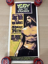 Iggy And The Stooges w/ Sonic Youth Original 2003  Michigan Concert Poster 22x10