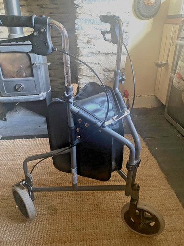 Three wheeled steel walker - wheeled,