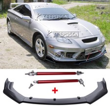 Front Bumper Lip Spoiler Splitter w/ Red Strut Rods For Toyota Celica 2000-2005