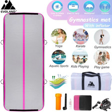 10FT Inflatable Air Mat Track Workout Gym Mats Yoga Training Tumbling w/E-Pump