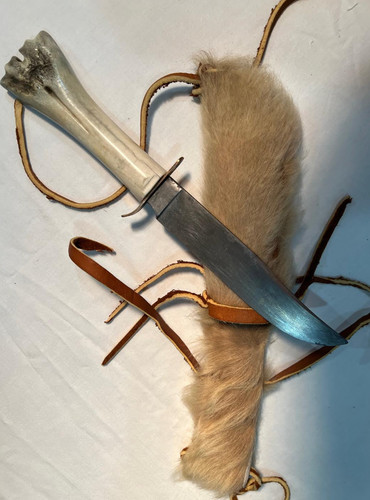 Bone handled hunting knife - hunting,