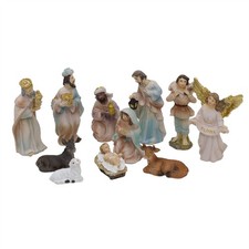 11-Piece Christmas Nativity Figurines | Traditional Holy Family Figures Set 8cm