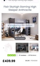 kids high sleeper bed with