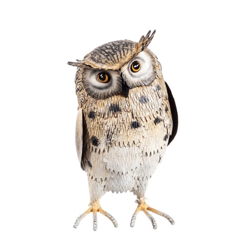 Metal owl ornament - ornament, sculpture