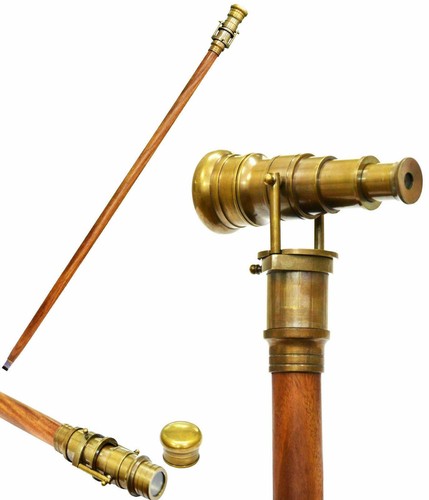 Vintage brass telescope handle - vintage,