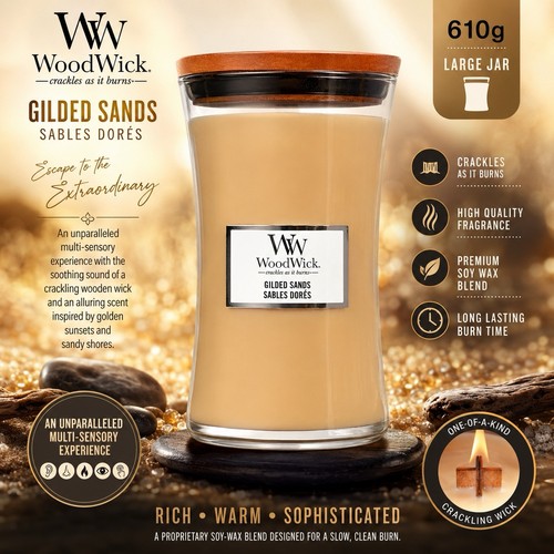 Woodwick gilded sands - gilded, large