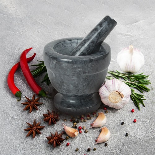 Pestle and mortar set bowl - mortar,
