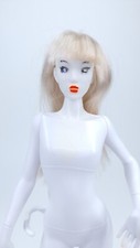 Harumika Model Runway Muse Blonde Doll Red Lips Silver Shoes