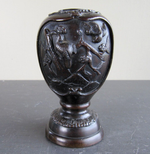 Antique japanese bronze vase - antique,