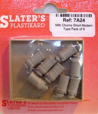 Slaters 7A24 8 x Type Milk Churns 0 Gauge Unpainted Plastic - Plus 2nd Postage