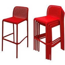 Red Kitchen Stools, Deluxe Red