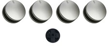 4 Oven Hob Control Knob Silver