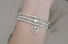 Set of 3 Silver Stretchy Bead