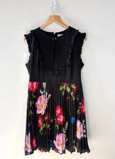 TED BAKER black floral pleat