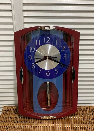 Wooden pendulum wall clock - a,