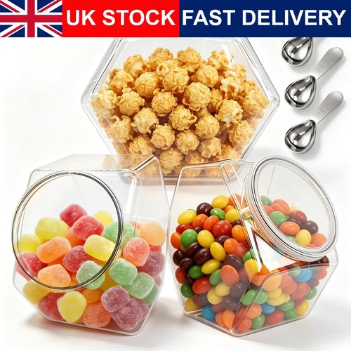 Pack plastic candy jars with - 3,