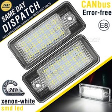 2x For Audi A3 A4 A6 A8 Q7 B6 B7 S4 RS4 C6 LED License Number Plate Light Canbus
