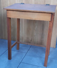 Vintage childrens school style wooden desk with storage space under lift up lid