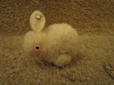 Steiff  vintage, tiny, pink-eyed Bunny Rabbit stuffed toy