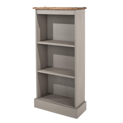 Tier bookcase grey solid - bookcase,