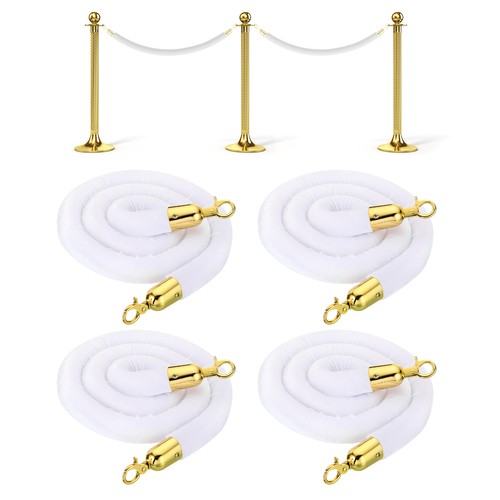 4pcs 5ft white velvet - 4pcs,