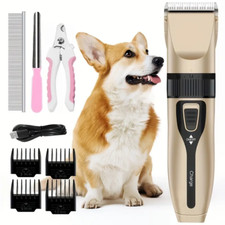 Electric Pet Dog Cats Grooming Clippers Low Noise Cordless Shaver Trimmer Kit UK