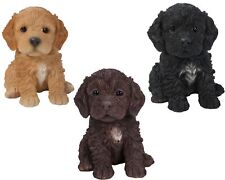 Cockapoo Puppy Dog Lifelike Ornament Gift Indoor Outdoor Pet Pals 3 Colours NEW