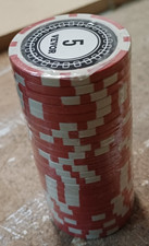 50 x NUMBERED POKER ROULETTE CASINO CHIPS VEVOR Red Numbered 5