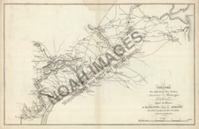 Map of American British Army position c1776 16x24