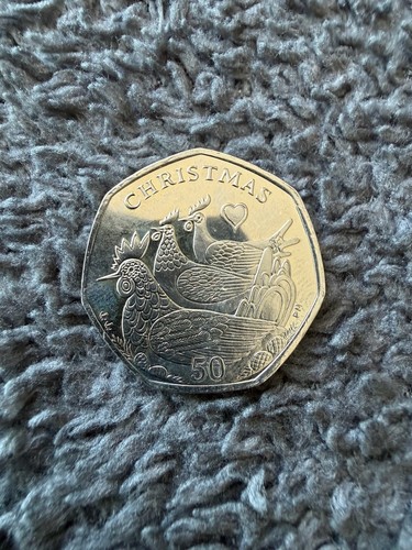 2007 christmas 50p french - christmas, hens