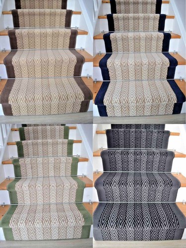 Herringbone stair runner - stair, rug