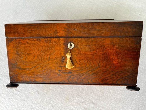 Victorian mahogany tea caddy - victorian,